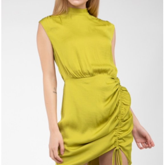 Naked Zebra MINDY MOCK NECK DRESS in Cream Color - Picture 2 of 6